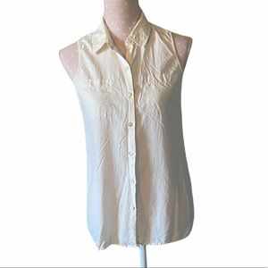XS J Jill button down sleeveless shirt